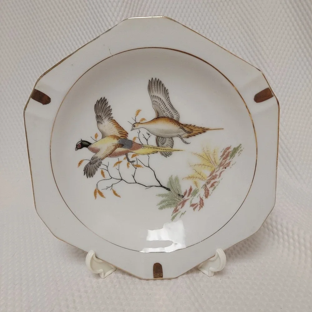 Vintage Norlean Japan Bird Plate Trinket Dish Ash Tray 8